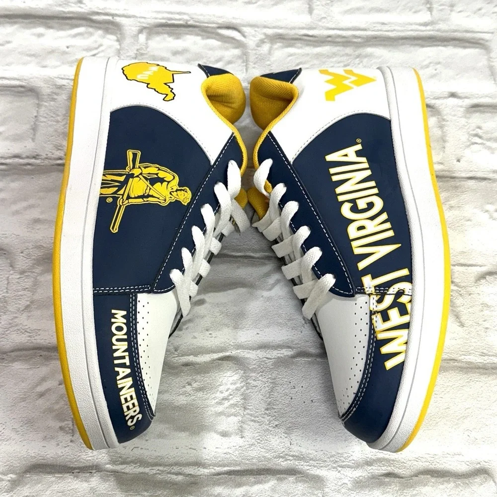 West Virginia Mountaineers Woman's 9 / 10 Sneakers Shoes Lace Up NCAA Team Shoes